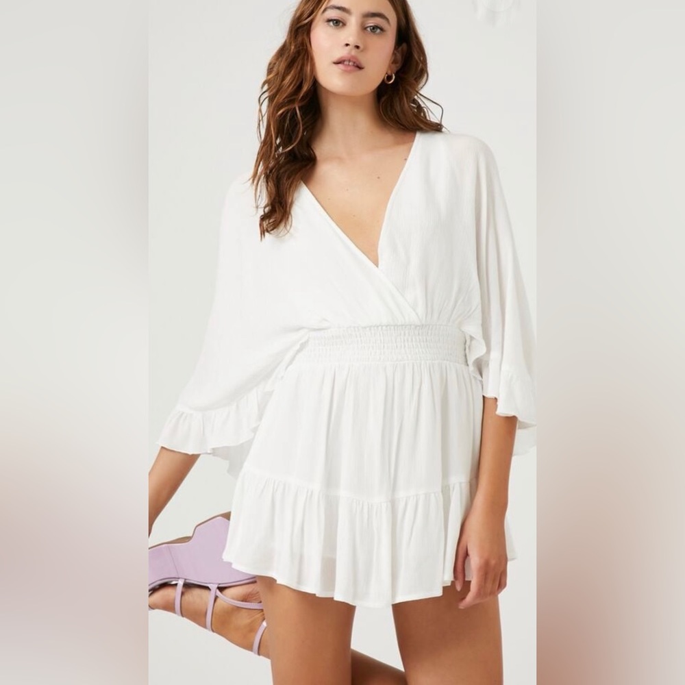 Ruffle Sleeve Mini Dress